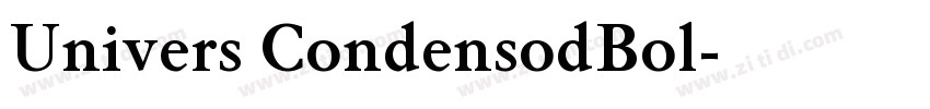 Univers CondensodBol字体转换